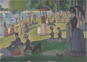 Obraz na szkle - Georges Seurat, A Sunday on La Grande Jatte, reprodukcje (70x50 cm)