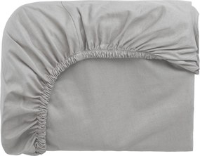 Prześcieradło z gumką z satyny bawełnianej Dormeo Warm Hug 90x200 cm szary