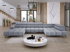 Narożnik PLAZA XL Prawostronny z elektryczną regulacją siedziska Tkanina CLOUD 82 WERSAL
