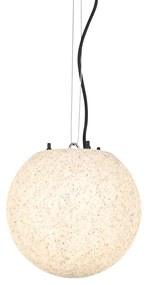 Zewnetrzna Nowoczesna wisząca lampa zewnętrzna, szara, 25 cm, IP44 - Nura Nowoczesny Oswietlenie zewnetrzne