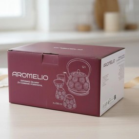 Dzbanek żeliwny z czarkami i podstawką KOGA, 1200 ml