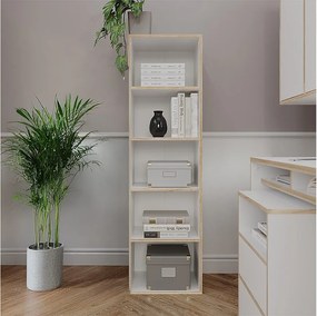 Regał na książki biały 40x30x140 tetrix