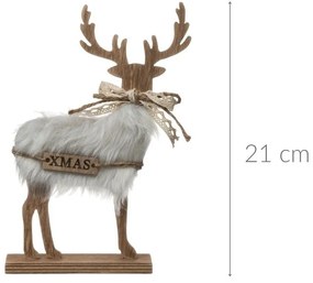 Figurka ozdobna Boże Narodzenie, JELONEK, ozdoba świąteczna, 21cm