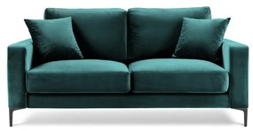 Aksamitna sofa w morskim kolorze Kooko Home Harmony, 158 cm