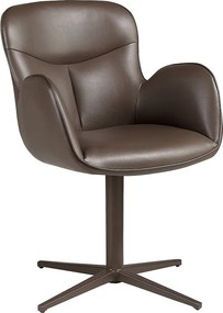 Krzesło obrotowe z ekoskóry w kolorze czekoladowego brązu 4205 ANGEL CERDA