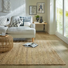 Naturalny dywan z kenafu tkany ręcznie 200x290 cm Drew Stripe – Flair Rugs