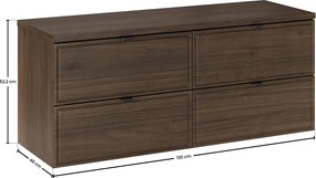 Wisząca szafka pod umywalkę Orzech Villa B0-Z46