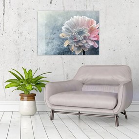 Obraz na szkle - Zimowy kwiat (70x50 cm)