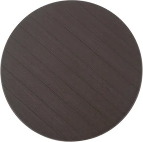 Stół balkonowy okrągły 80 cm, stalowy, brązowy blat