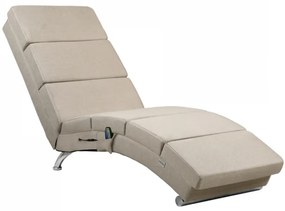 Casaria Leżanka LONDON z funkcją masażu i podgrzewania, 186×55×89cm, beżowa