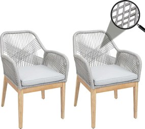 Krzesło ogrodowe MCW-H56b (zestaw 2 sztuk),  jasnoszary Poduszki jasnoszary