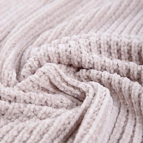 Koc szenilowy CHENILLE taupe 130x170 cm HOMLA