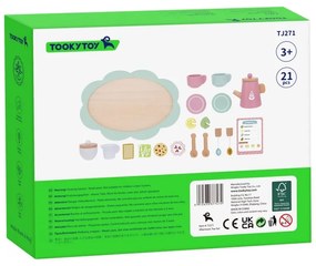 Tooky toy popołudniowa herbatka drewniany zestaw serwis