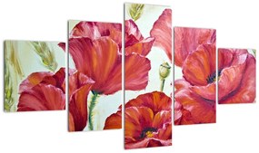 Obraz - Kwiaty maku (125x70 cm)