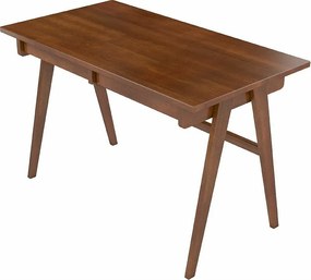 Drewniane bukowe biurko z szufladami Visby EDDA / orzech