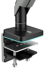 Uchwyt na monitor 49 cali, szaro-czarny LED RGB X-ARM