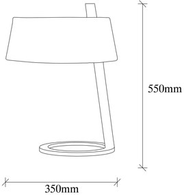 Biało-czarna lampa stołowa (wysokość 55 cm) Salihini – Opviq lights