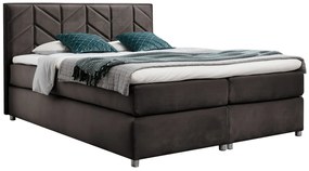 Brązowe łóżko kontynentalne z zagłówkiem 5 rozmiarów M4-G48