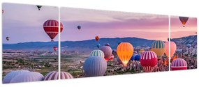 Obraz - Balony na ogrzane powietrze (170x50 cm)