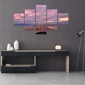Obraz - Zmierzch nad miastem (125x70 cm)