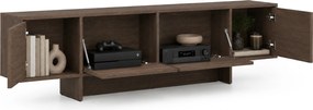 Szafka RTV czterodrzwiowa Zolia 180 cm na cokole - orzech elegant