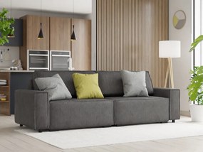 Trzyosobowa sofa rozkładana SMART ciemnoszara