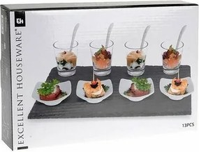 EH Zestaw do serwowania przekąsek 13 szt., square