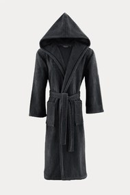 Unisex szlafrok STRIPE z kapturem L Szary