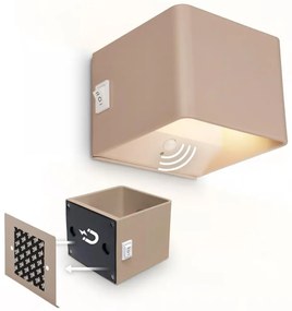 Briloner 3879011 - LED ładowalny kinkiet z czujnikiem BORRA LED/1,5W/5V 3600 mAh beżowy