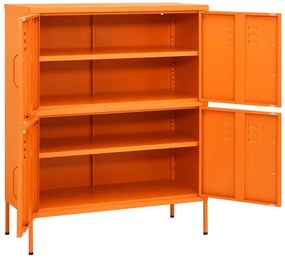 Pomarańczowa stalowa szafka wielofunkcyjna F6-T14