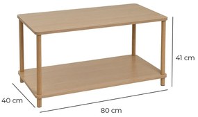 Stolik w naturalnym kolorze 40x80 cm Gaia – Casa Selección