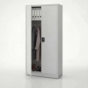 Szafa metalowa wielofunkcyjna zamykana: DAWID 900 x 1850 x 450 mm, szara