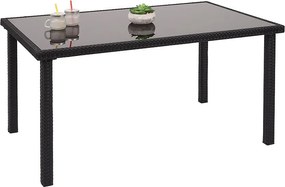 Stolik z polirattanu MCW-G19,  Czarny