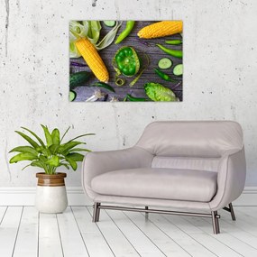Obraz na szkle - z warzywami (70x50 cm)