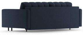 Ciemnoniebieska rozkładana sofa ze schowkiem 222 cm Bali – Cosmopolitan Design