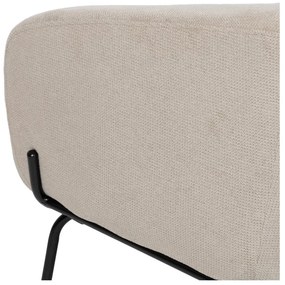 Beżowy fotel z tkaniny szenilowej Classic – Ixia