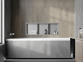 Mexen X-Wall-R półka wnękowa z kołnierzem i półką 90 x 30 cm, inox - 1910903010S