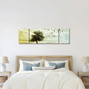 Obraz - Malowane stado ptaków (170x50 cm)