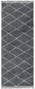 Dywan shaggy Blake romby szare 80 cm x 200 cm