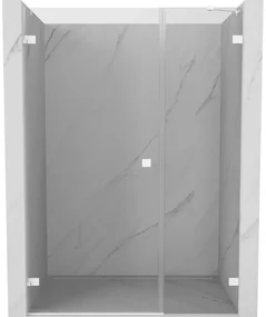 Mexen Lunar-B drzwi prysznicowe uchylne lewe 120 cm, transparent, białe - 832S-120-050-20-00-L