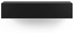 Czarna szafka pod TV 180x38x35 cm Daroca – Marckeric