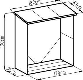 Szopa ogrodowa WA-A 190 x 182 x 89 cm