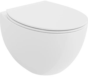 Mexen Egg miska wc Rimless z deską wolnoopadającą slim, duroplast, biała połysk - 30245000