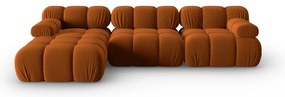 Pomarańczowa aksamitna sofa 285 cm Bellis – Micadoni Home