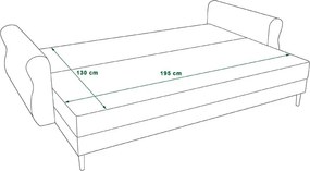 Beżowa kanapa rozkładana H3-S54