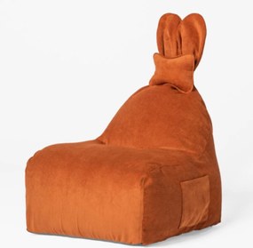 Sztruksowa pufa w kolorze marchewkowym FUNNY BUNNY