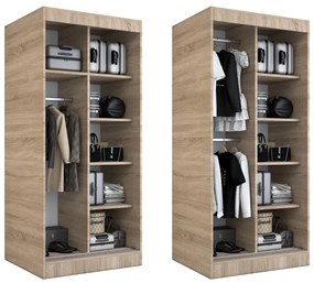 Szafa przesuwna MODUO COMFORT 90 dąb sonoma gładka MKPOL