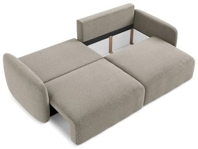 Beżowa rozkładana/ze schowkiem sofa 238 cm Kalena – Makamii