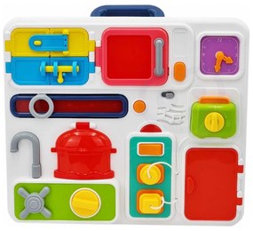 Woopie baby tablica manipulacyjna kuchnia zegar z efektami dźwiękowymi i świetlnymi montessori