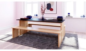 Stół z blatem w dekorze dębu 90x160 cm Stripe – Woodman
